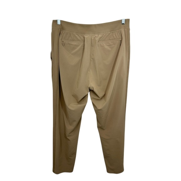 Athleta Brooklyn Ankle Pant Tan Khaki Stretch Mid Rise Cropped Size 12 Casual - Picture 2 of 7